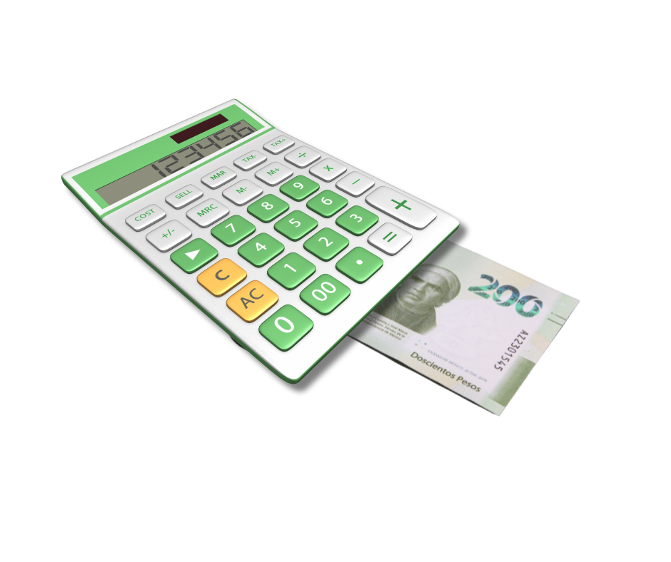 Alcancia sobre dinero de méxico